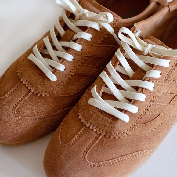 H&M Brown Suede Sneakers NWOT - Picture 3 of 7